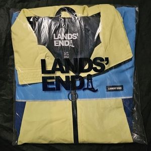 Lands' End Men's Lightweight Colorblock Squall Jacket Large 42-44 Blue Y…